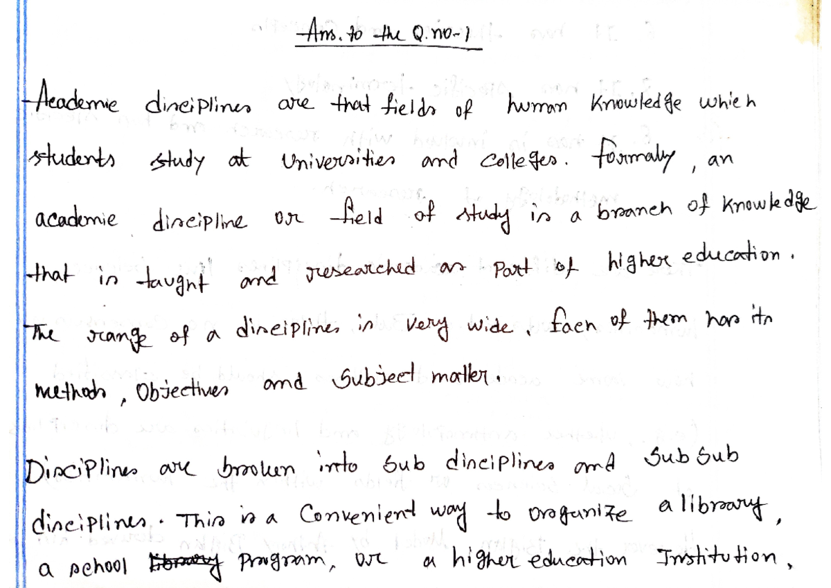 Academic Discipline and Geography Geography Thoughts and Concepts
