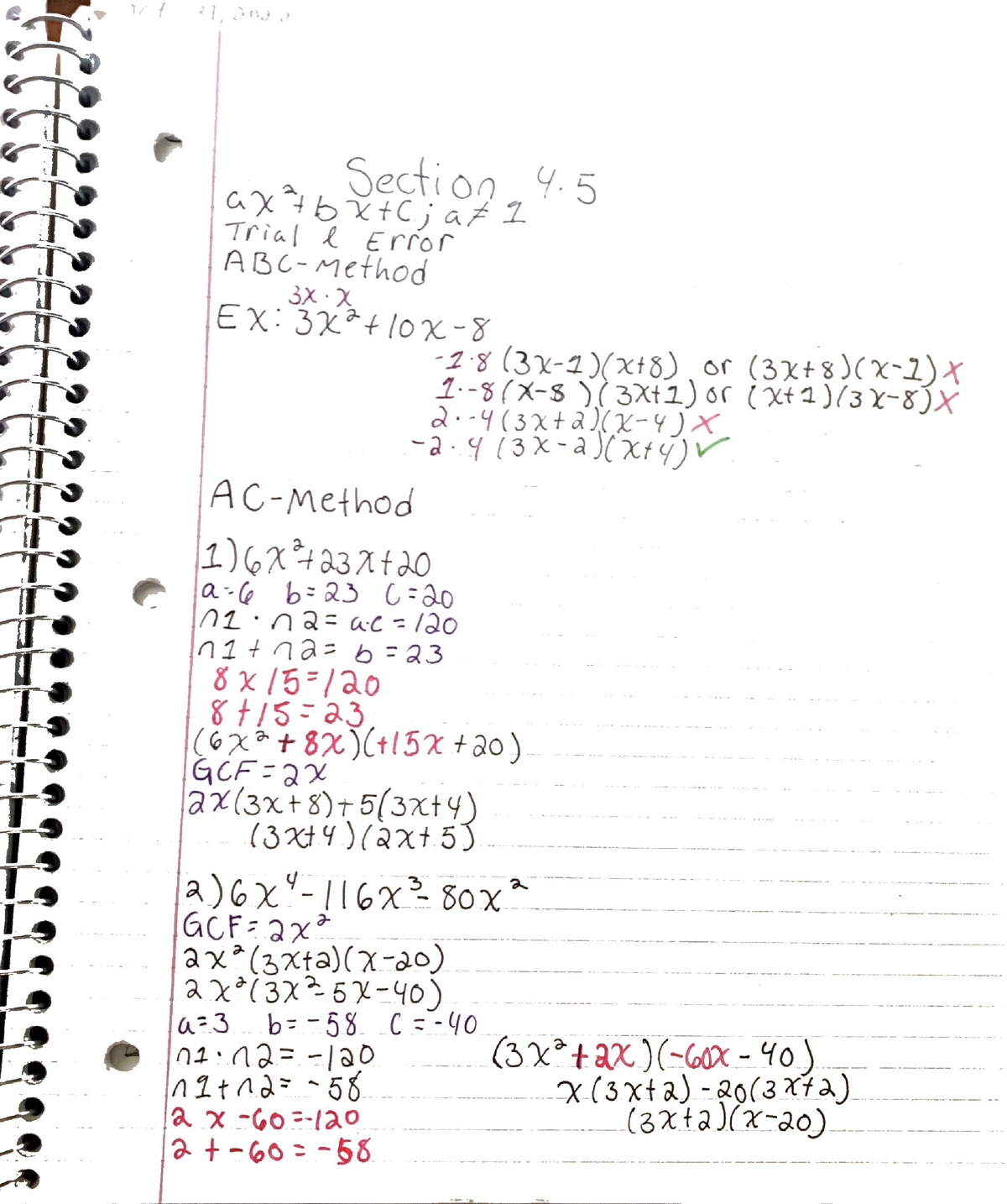 4 - Section 4 Notes - MATH 0702 - AF 1 Section 4 Trial L Error Method ...