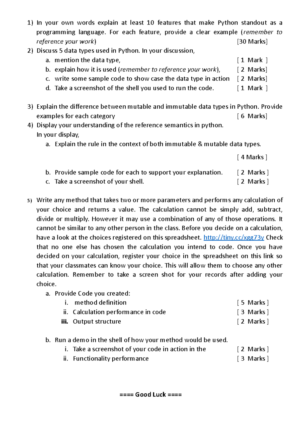 assignment python example