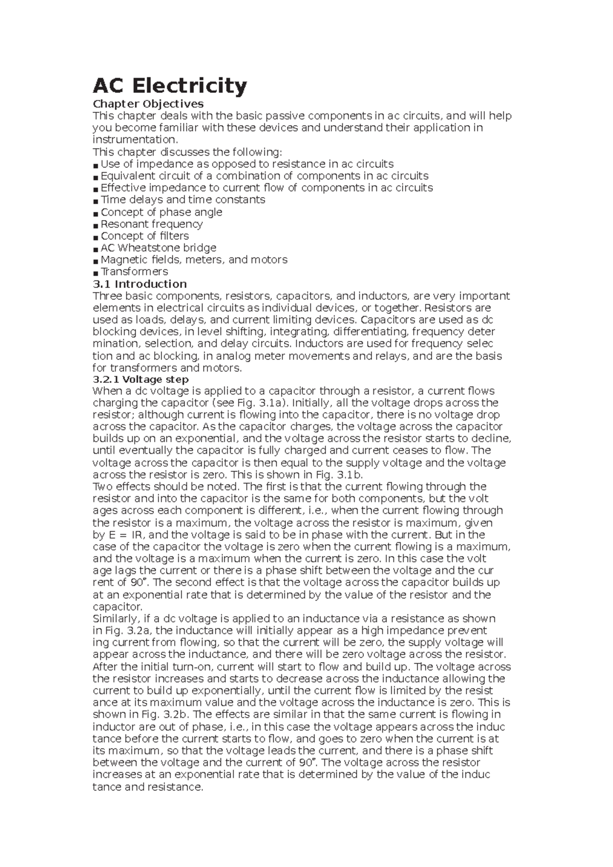 Process control applications 91 - AC Electricity Chapter Objectives ...