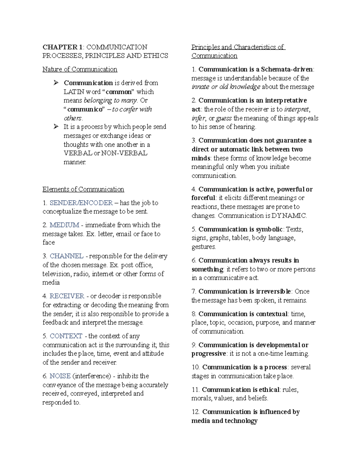 Purposive- Communication- Prelim - CHAPTER 1 : COMMUNICATION PROCESSES ...