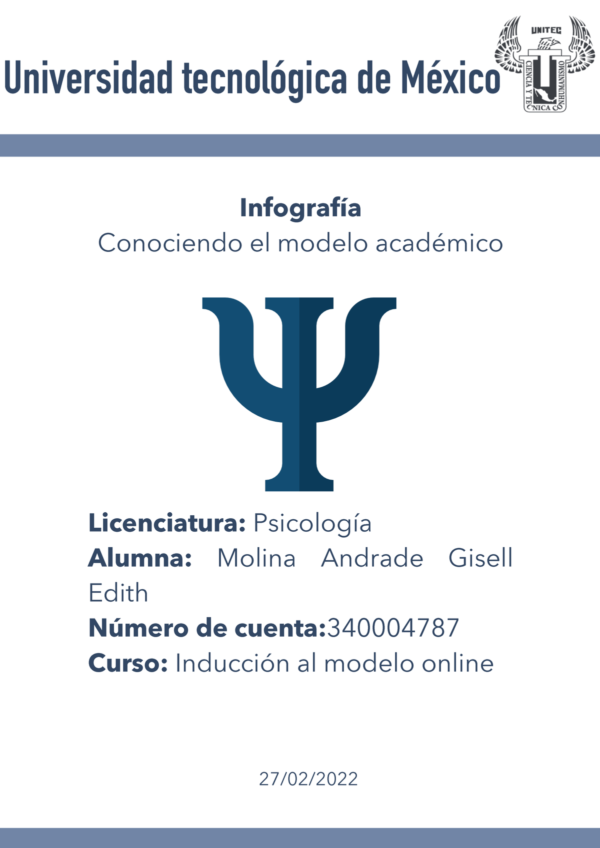 340004787 Gisell Edith Molina Andrade Entregable - Infografía Conociendo el modelo  académico - Studocu