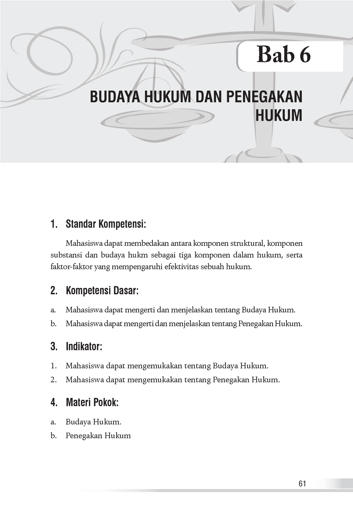 Sosiologi Hukum-25 - Bab 6 | Budaya Hukum Dan Penegakan Hukum 61 BUDAYA ...