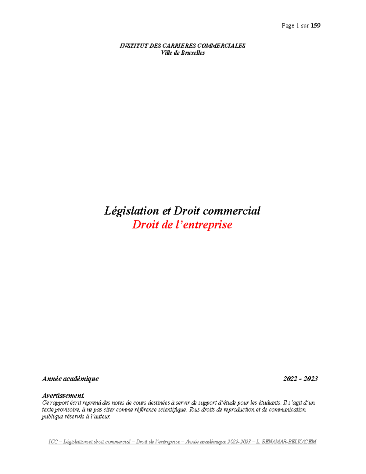DRCOenPDF (2) cour droit commercial Page 1 sur 159 ICC
