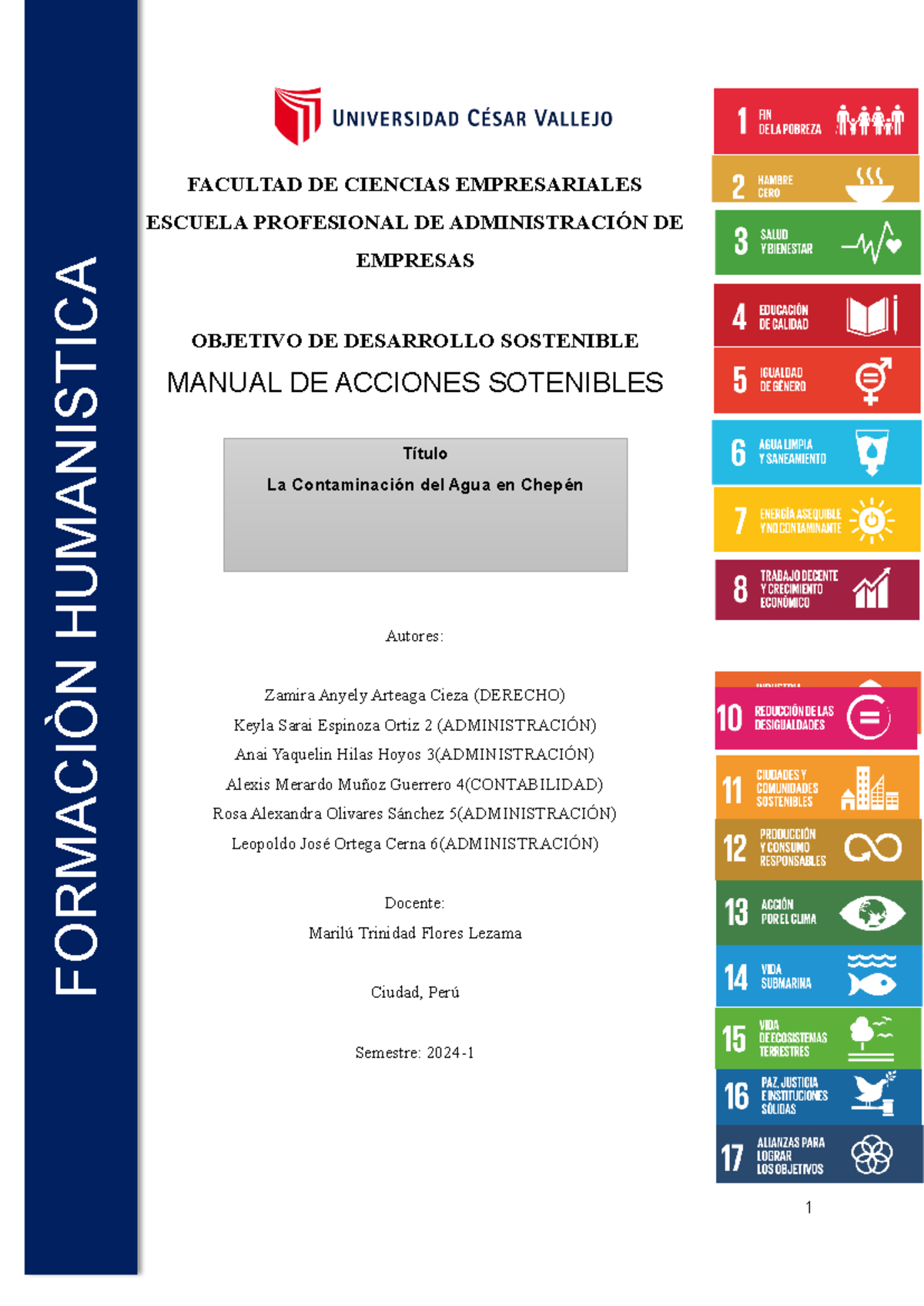 Manual de acciones sostenibles ODS..... - FACULTAD DE CIENCIAS ...