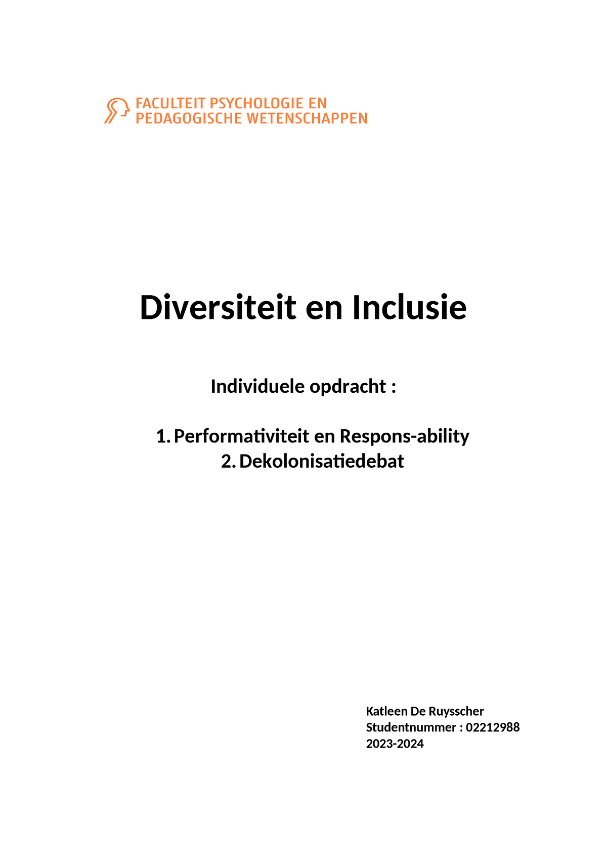 Diversiteit En Inclusie Oefening 3 - Diversiteit En Inclusie ...