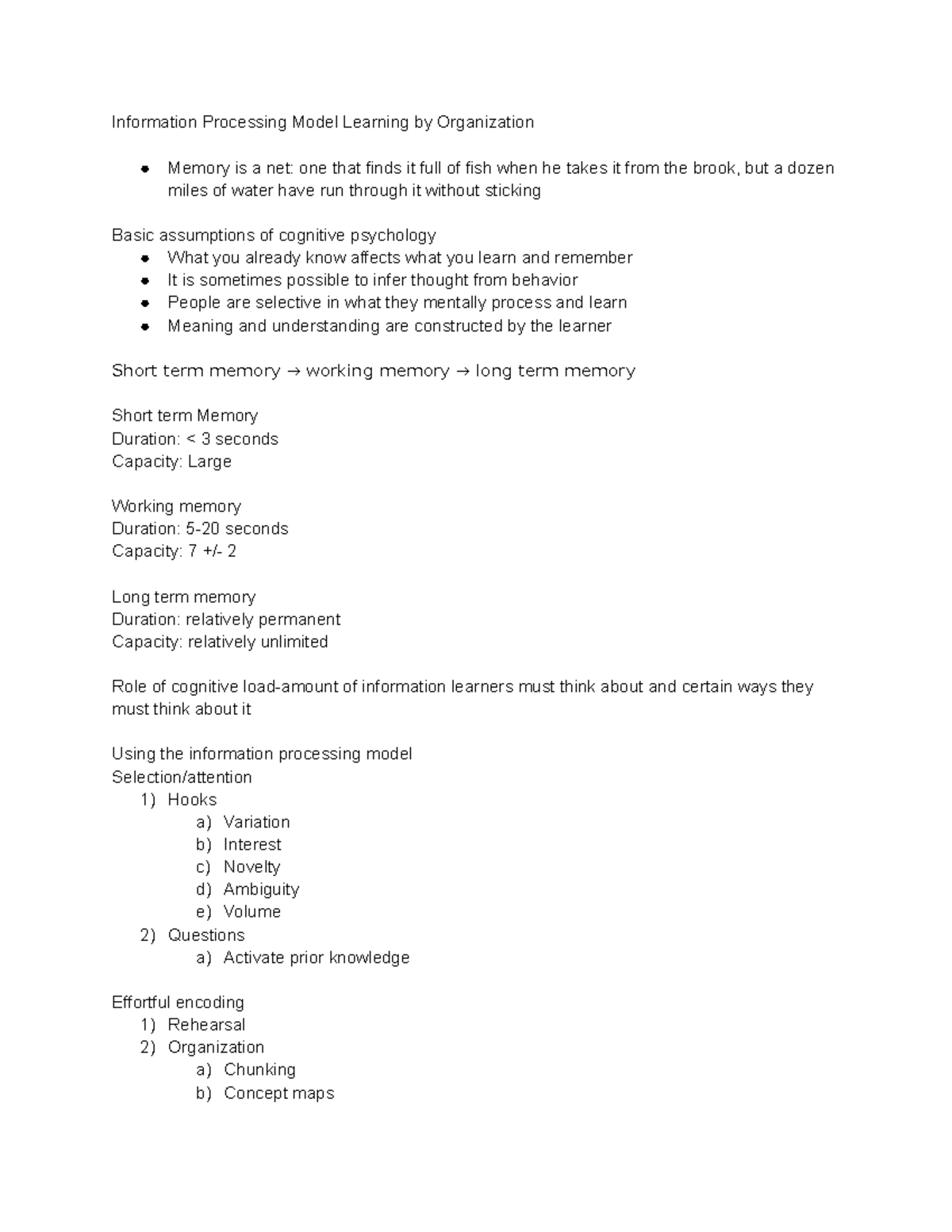 Information processing model learning by organization - Information ...