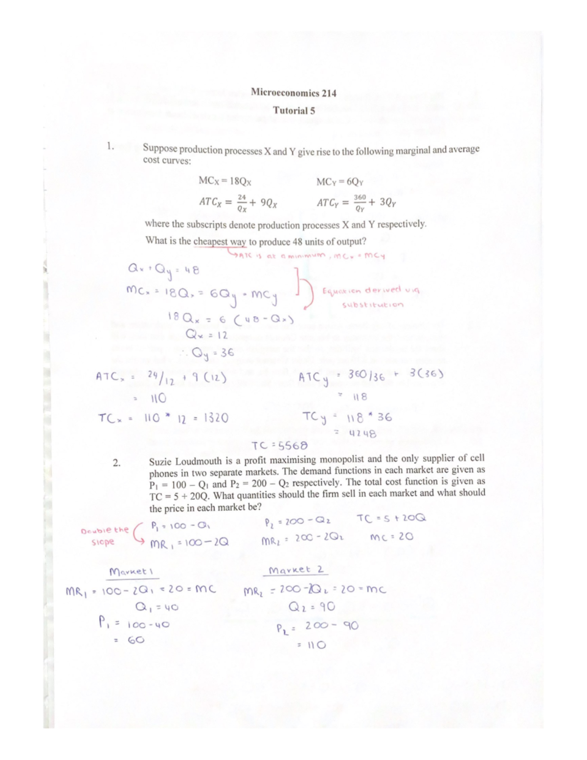 Tutorial 5 - Ecos 214 - Studocu