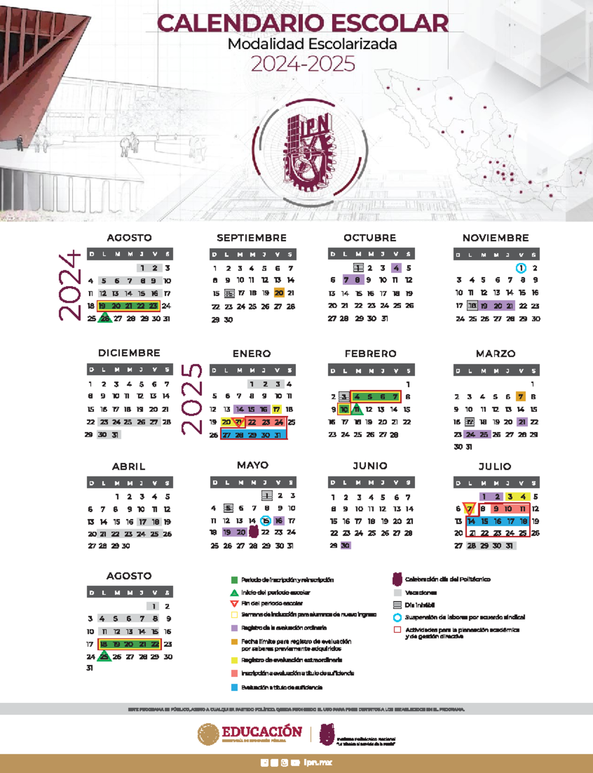 Calendario IPN-Escolarizada - CALENDARIO ESCOLAR , Modalidad