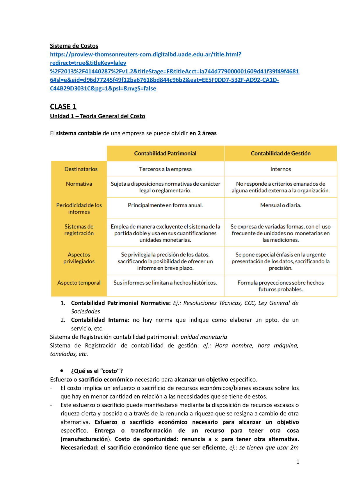 Resumen - Sistema De Costos - Sistema De Costos - Studocu