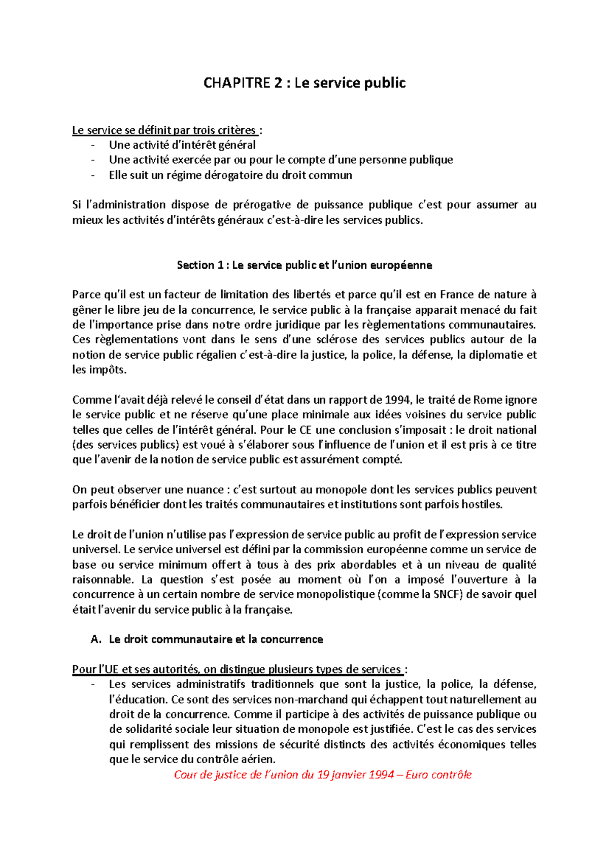 le service public en droit administratif dissertation