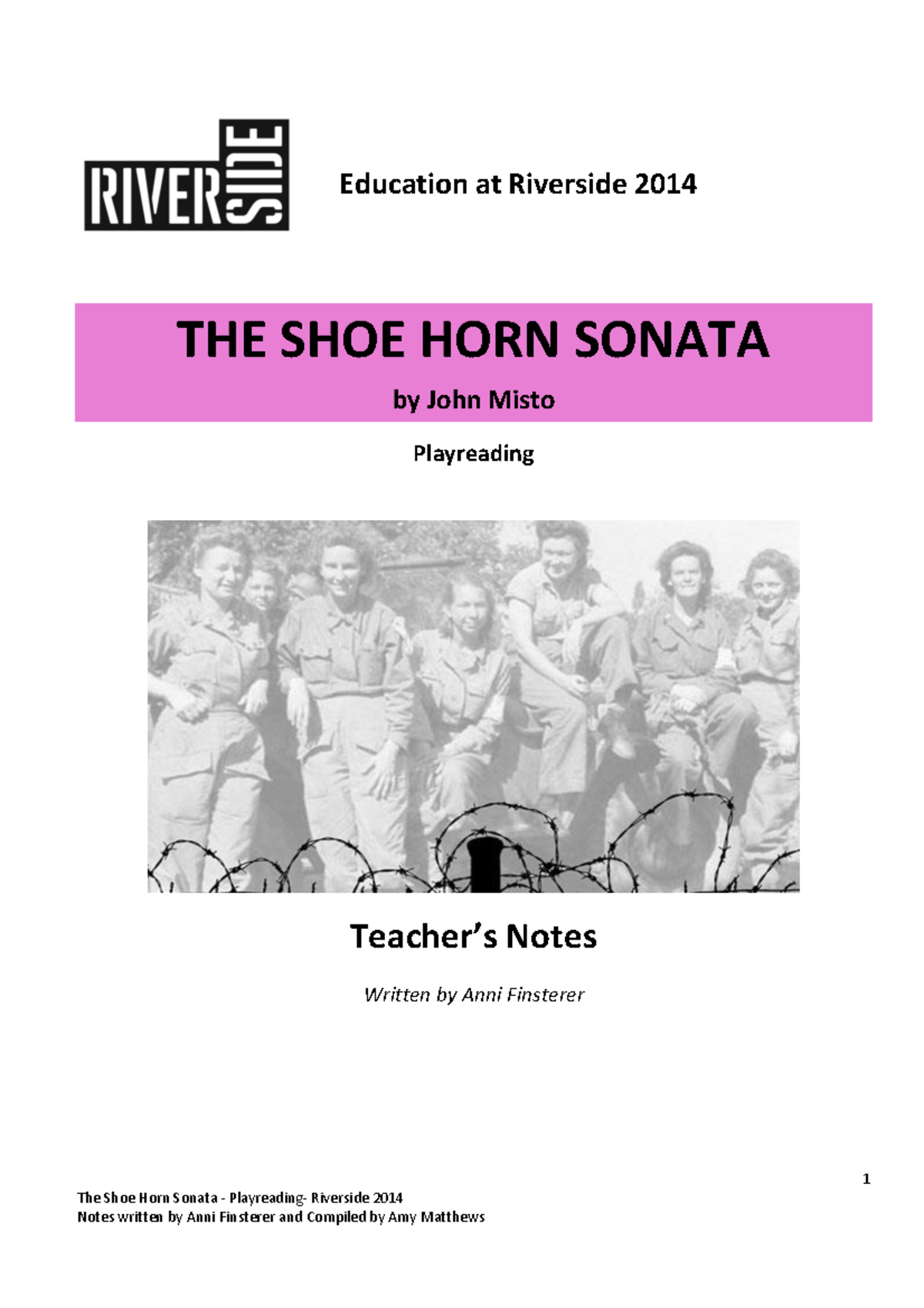The Shoe Horn Sonata Teachers Resource Notes 1 1 The Shoe Horn Sonata