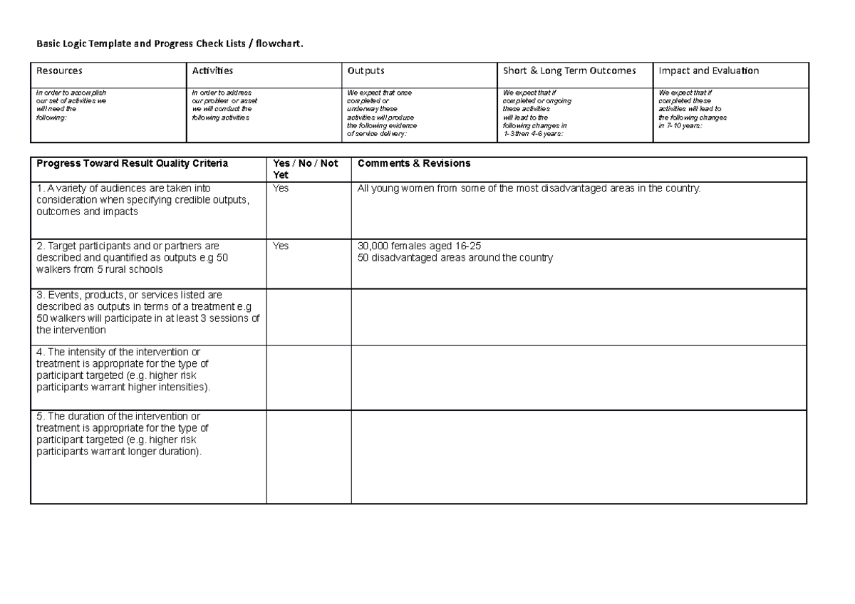 Basic Logic Template And Progress Check Lists (wk-3) Copy - 85923302 