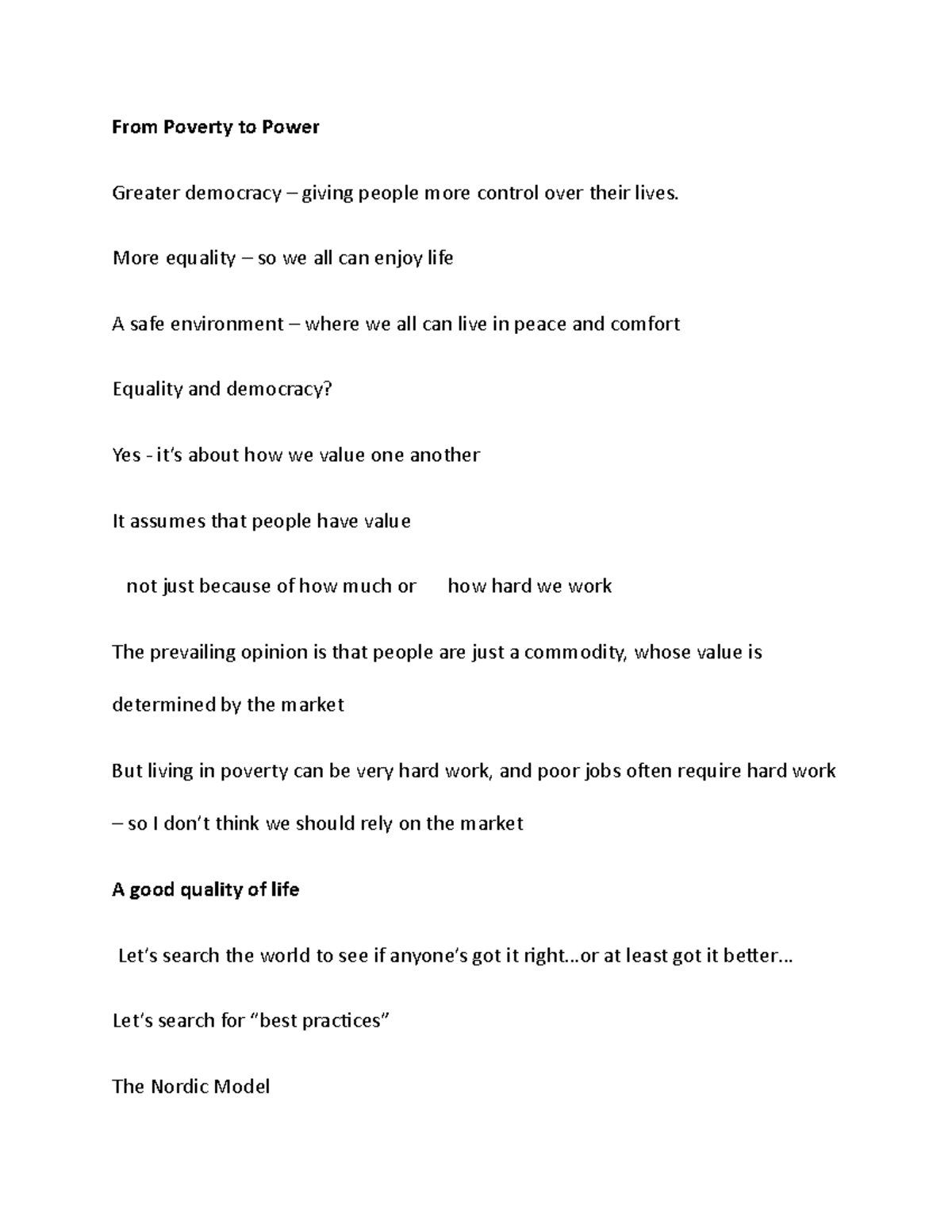 AP-SOSC-1510 Lecture notes 18 - From Poverty to Power Greater democracy ...