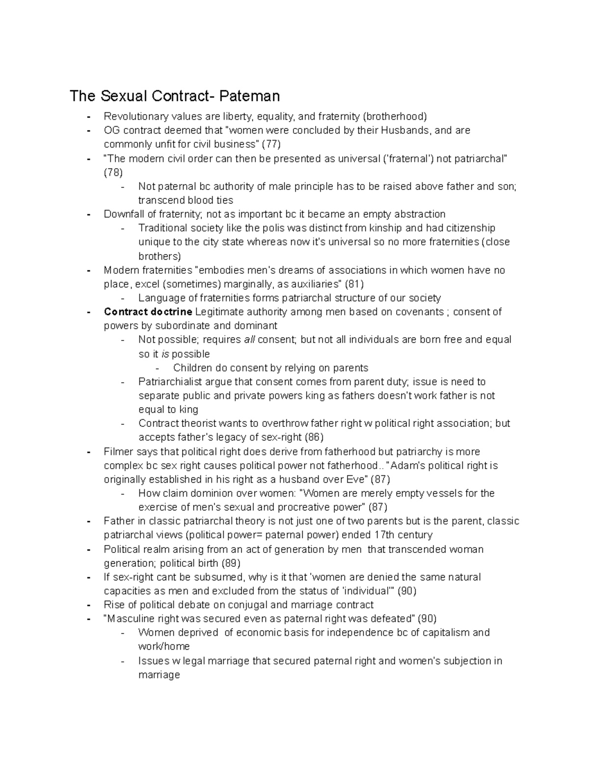 The Social Contract Marriage Contract (3+4) - POLS 316 - USD - Studocu