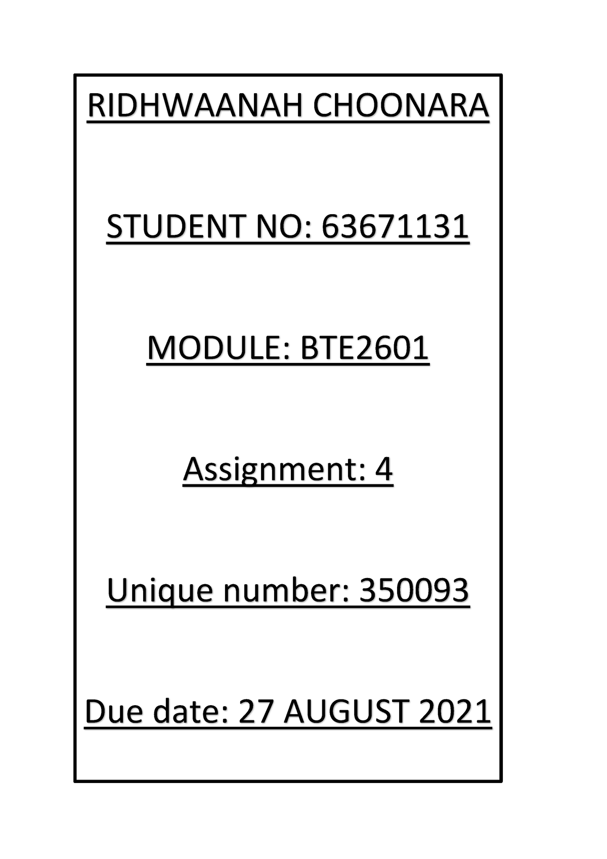 bte2601 assignment 4 answers 2023