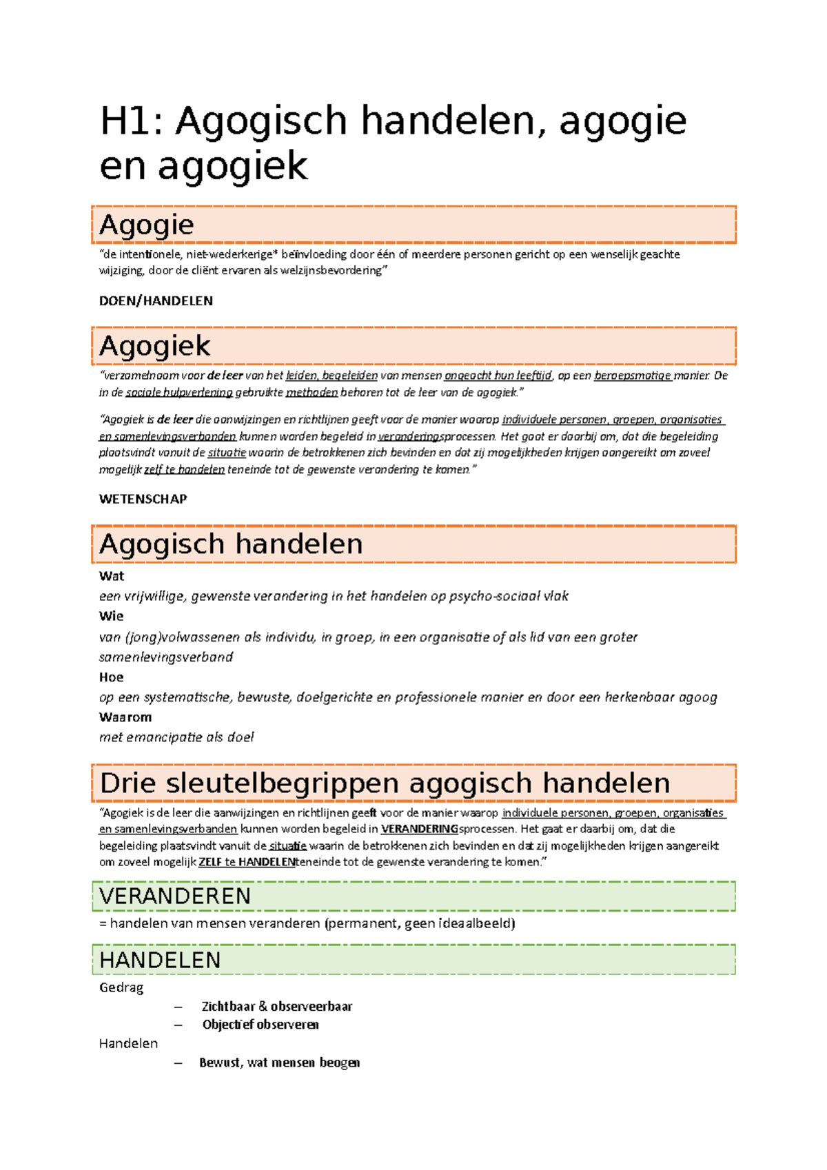 Ortho - Vanuit PowerPoint - H1: Agogisch handelen, agogie en agogiek ...