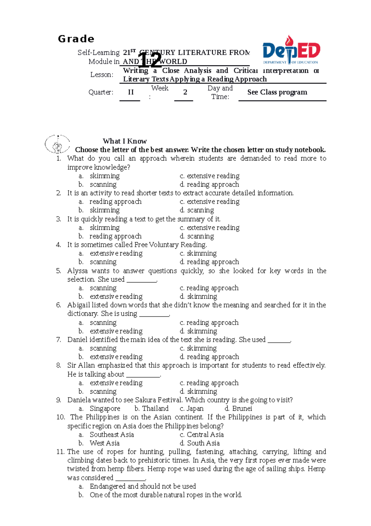 essay questions about 21st century literature