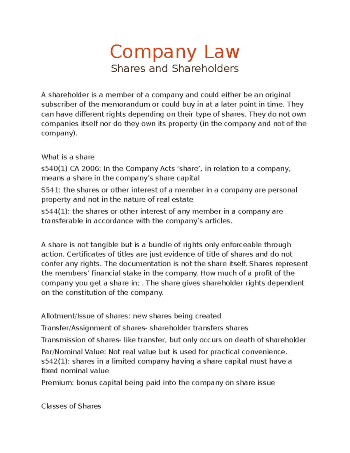 company-law-shares-and-shareholders-company-law-shares-and