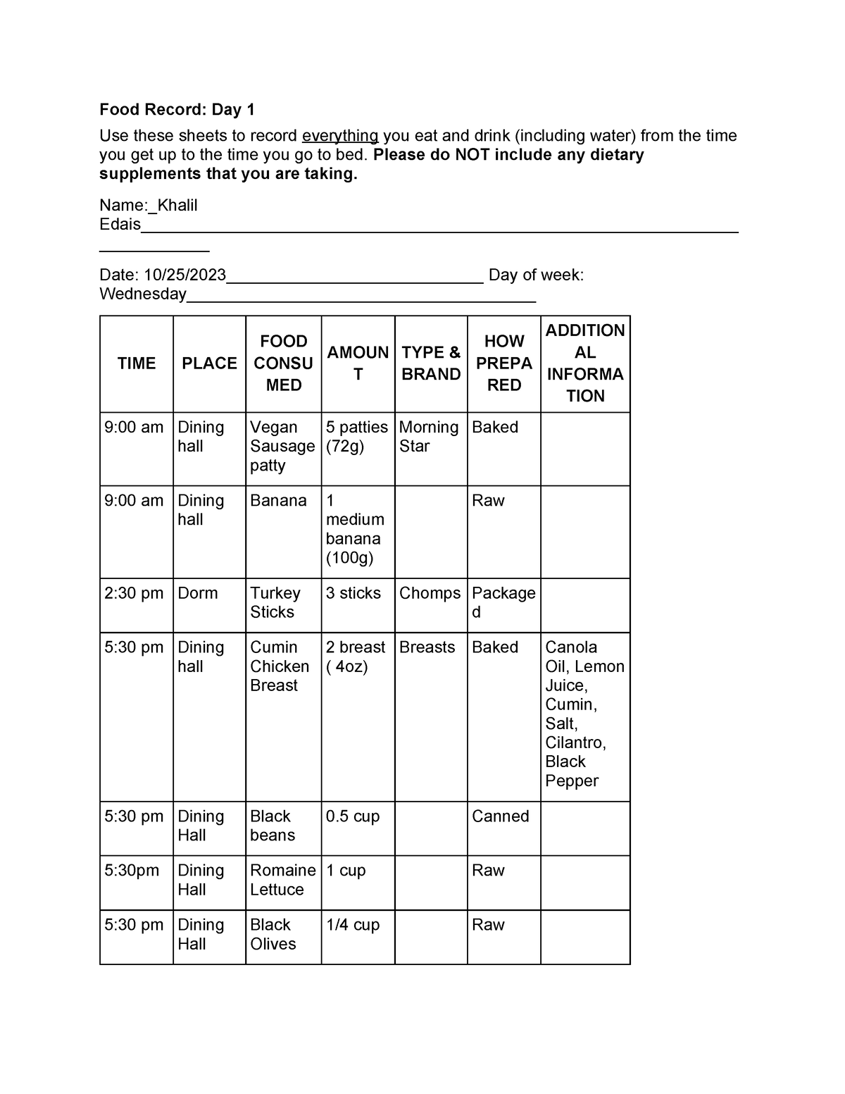 edais-nap2worksheet-homework-food-record-day-1-use-these-sheets-to-record-everything-you