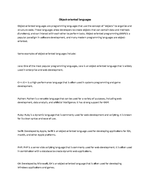 Functional Languages - Functional Languages Functional programming is a ...