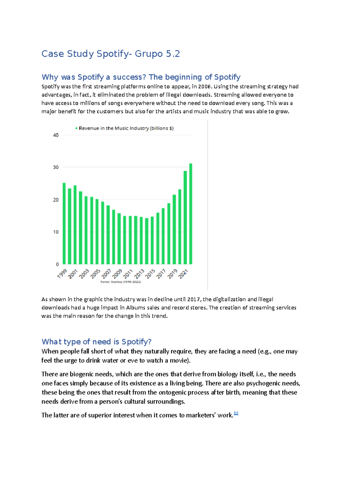 Case Study Spotify- Grupo 5 - Why was Spotify a success? The beginning ...
