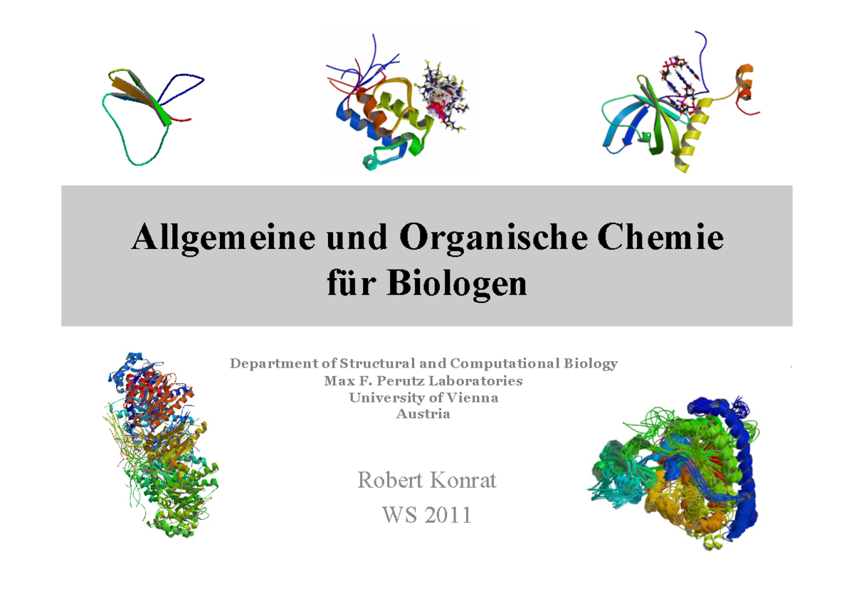 Allgemeine Organische Chemie 1 - Allgemeine Und Organische Chemie ...