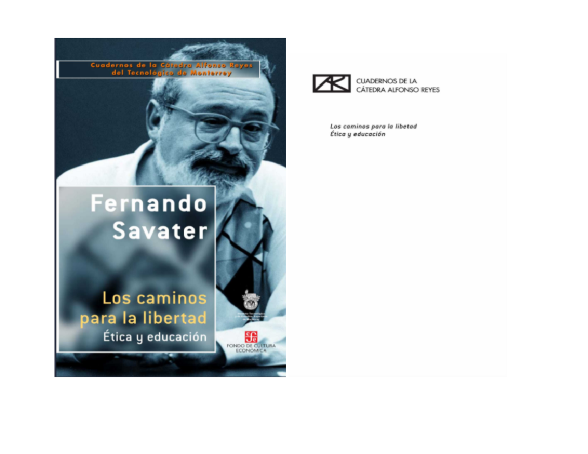 Los caminos para la libertad. Fernando Savater - Filosofía de la ...