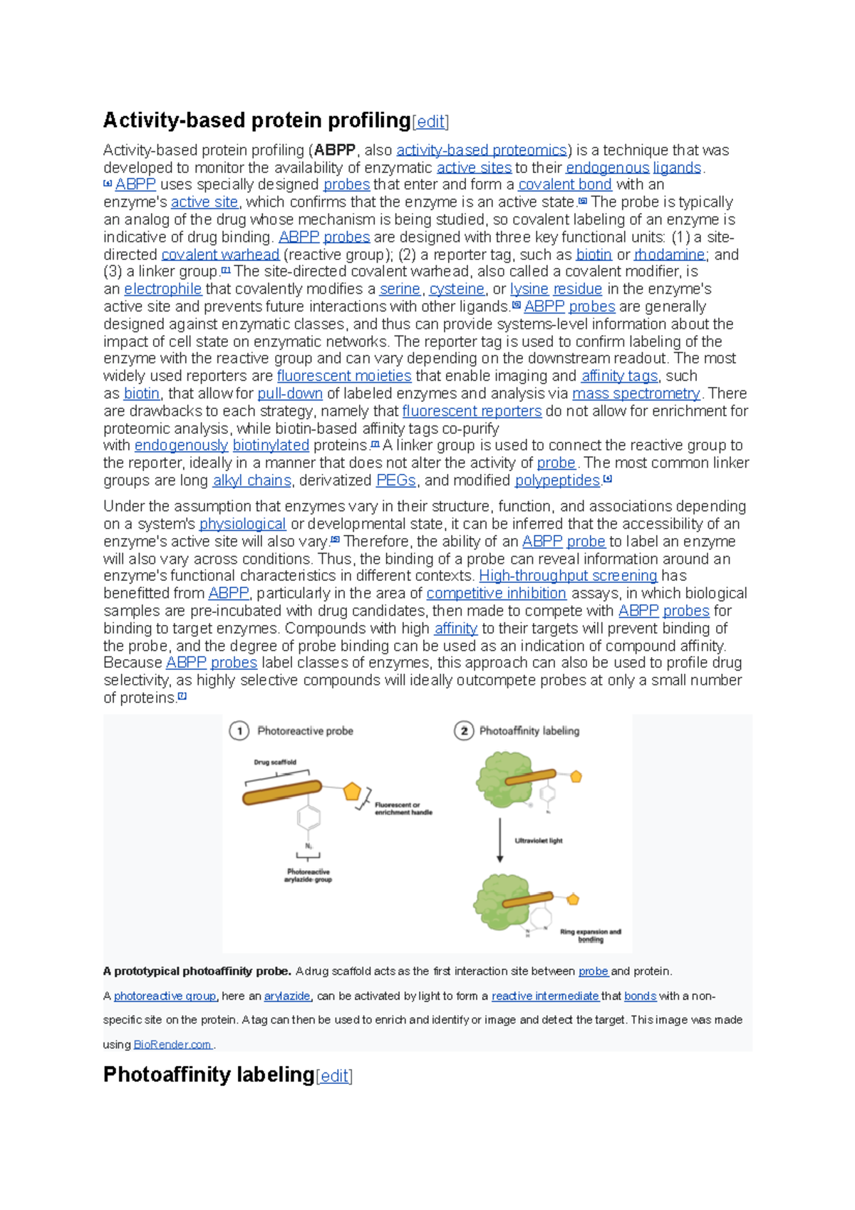 Activity-based protein profiling - [4] ABPP uses specially designed ...