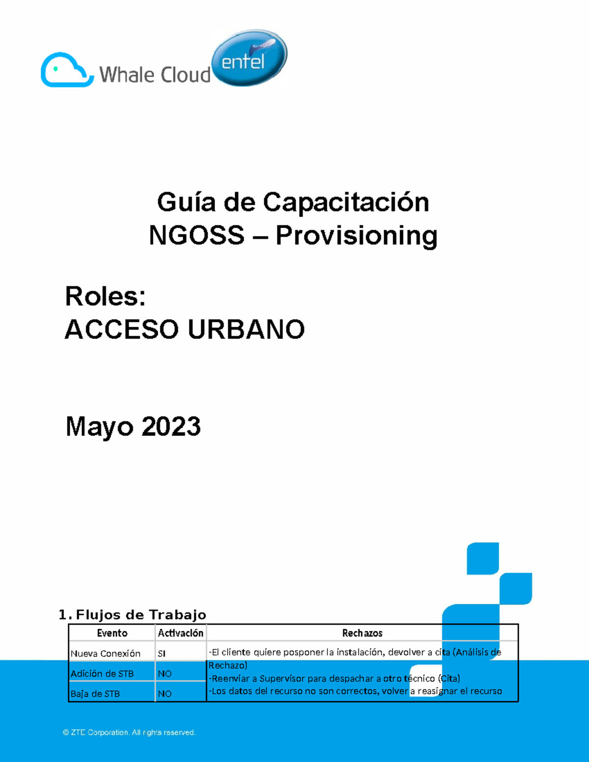 Guía de capacitación Ngoss- Acceso Urbano - Guía de Capacitación NGOSS ...