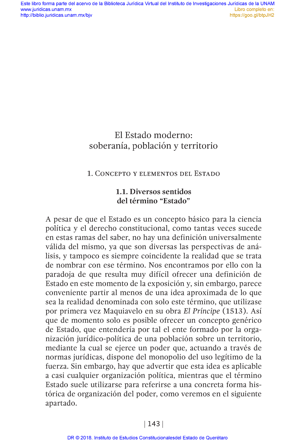 Concepto De Estado - | 143 | El Estado Moderno: Soberanía, Población Y ...