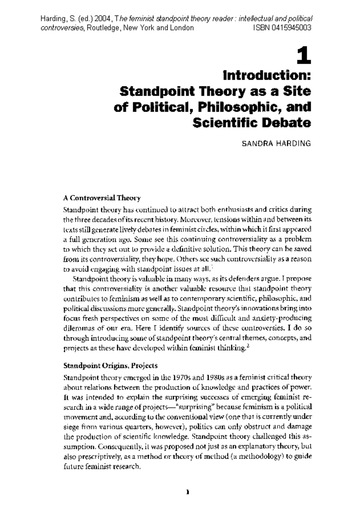 Standpoint Theory