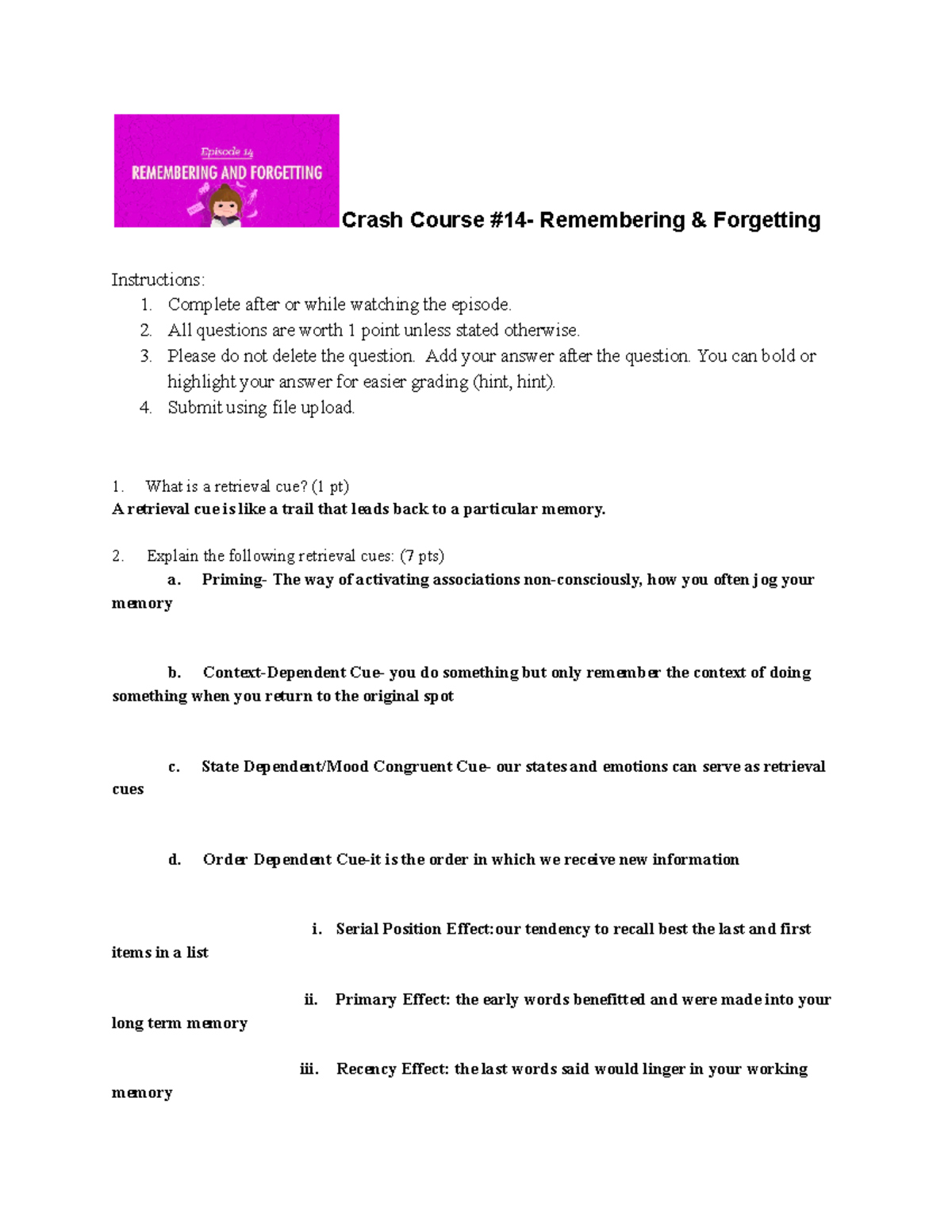 psychology-crash-course-episode-14-worksheet-crash-course-14-remembering-forgetting-studocu