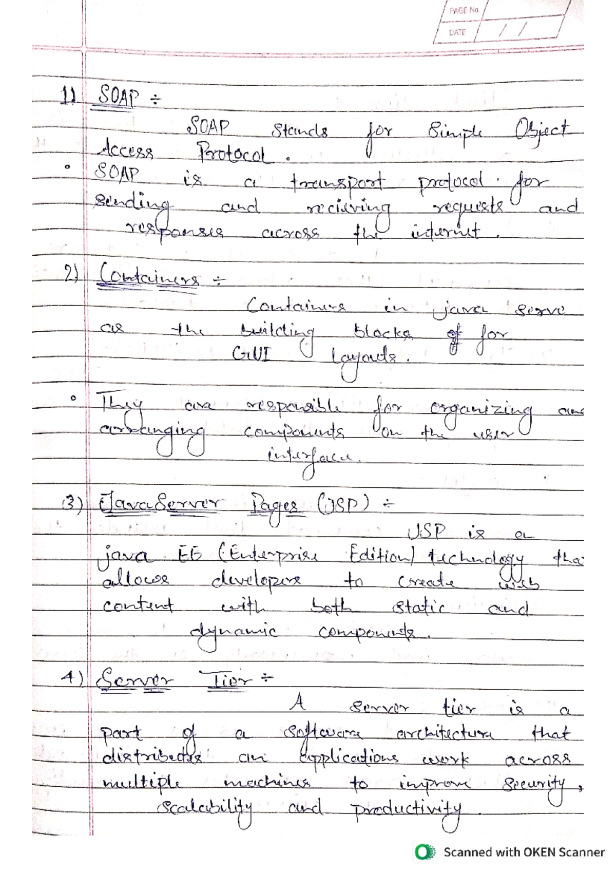 Java ee - We need this - PAGE No DATE 1) SOAP Access Protocol. SOAP ...