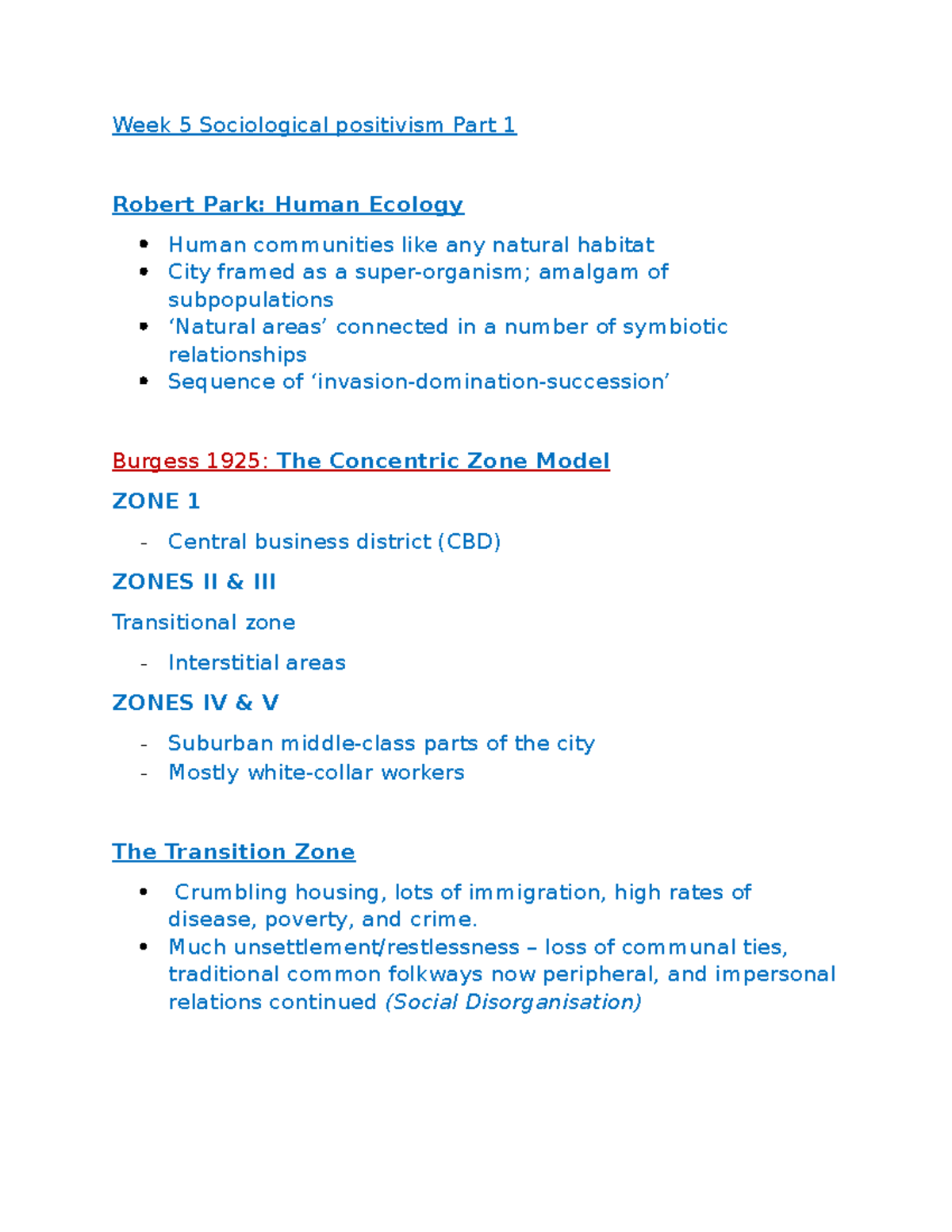 CRMU9T4 Week 5 Sociological Positivism - Week 5 Sociological positivism ...