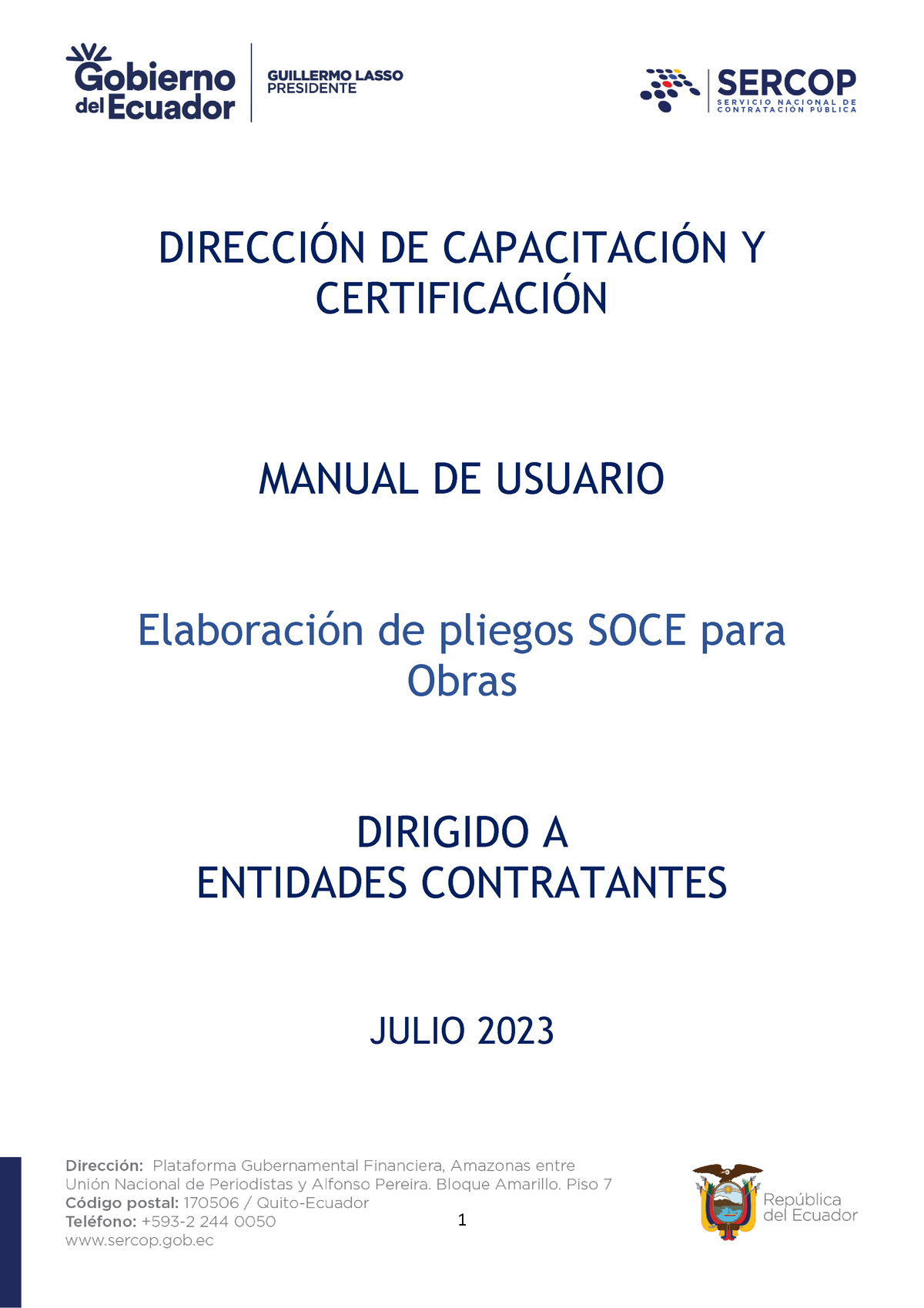 1 Manual SOCE Obras MCO Entidad Contratante Signed Signed Signed ...