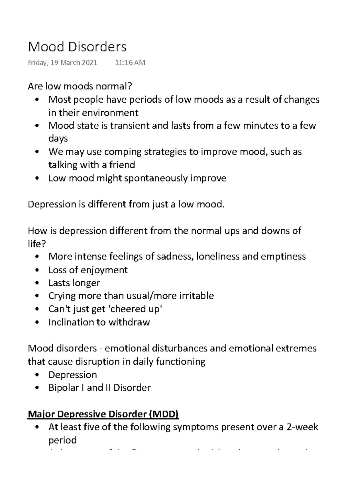 Mood disorders - Are low moods normal? Most people have periods of low ...