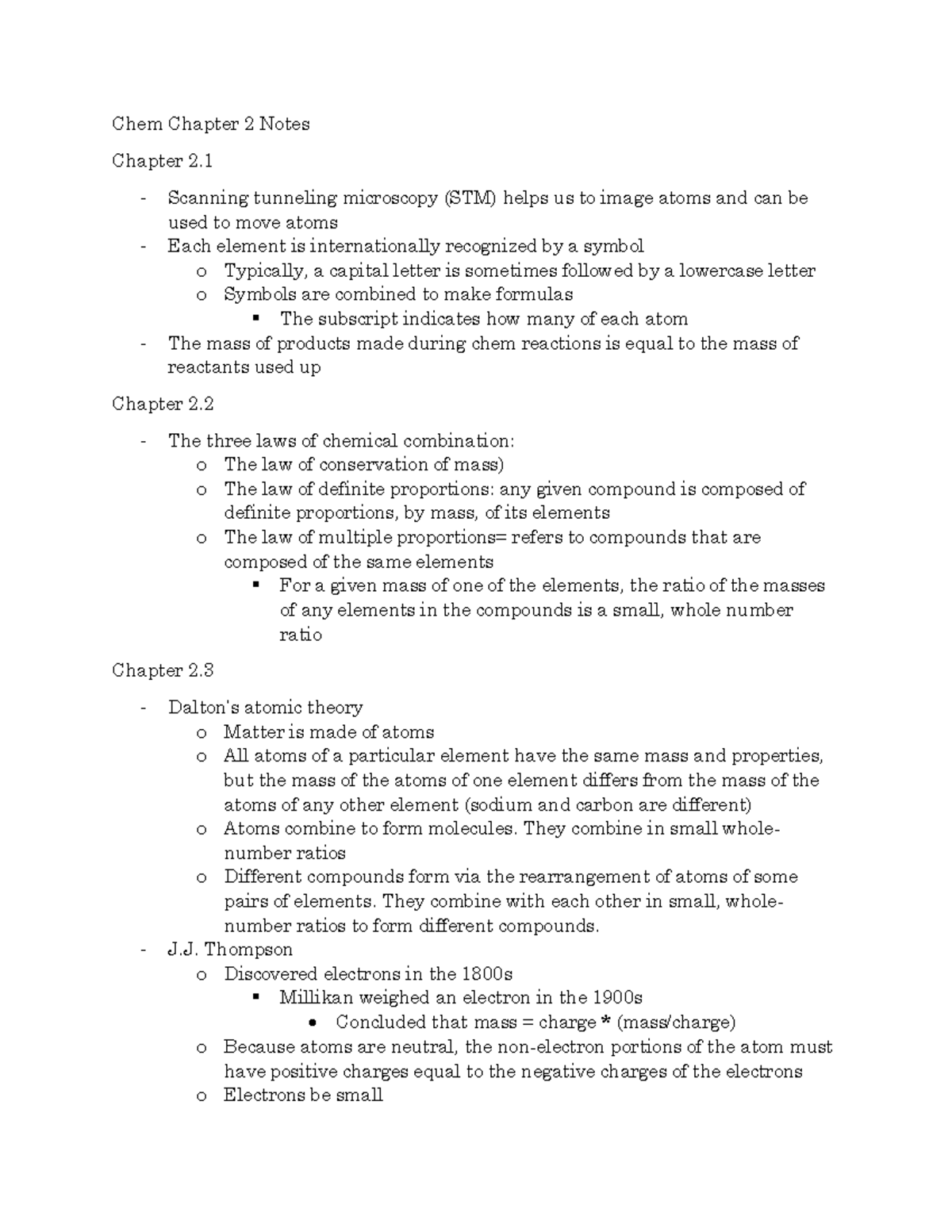 Chem Chapter 2 Notes - Chem Chapter 2 Notes Chapter 2. Scanning ...