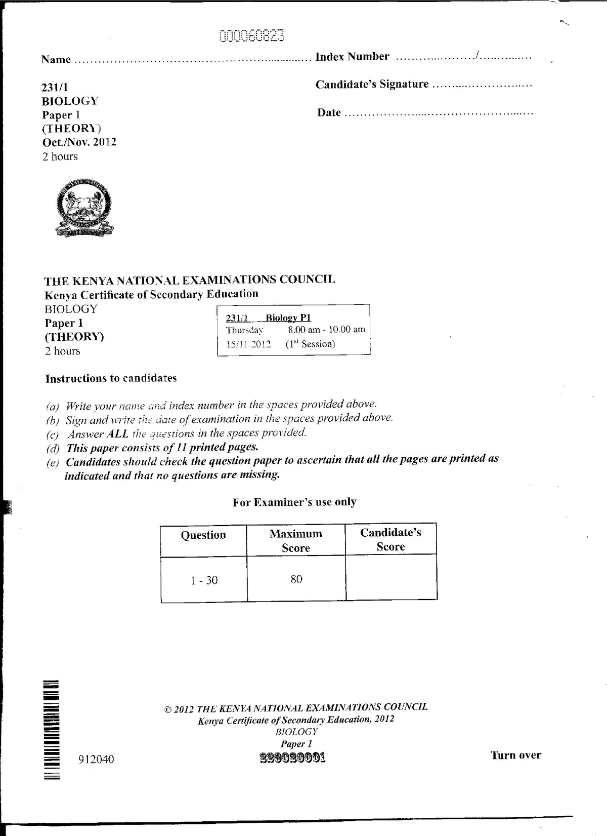 kcse biology essays and answers