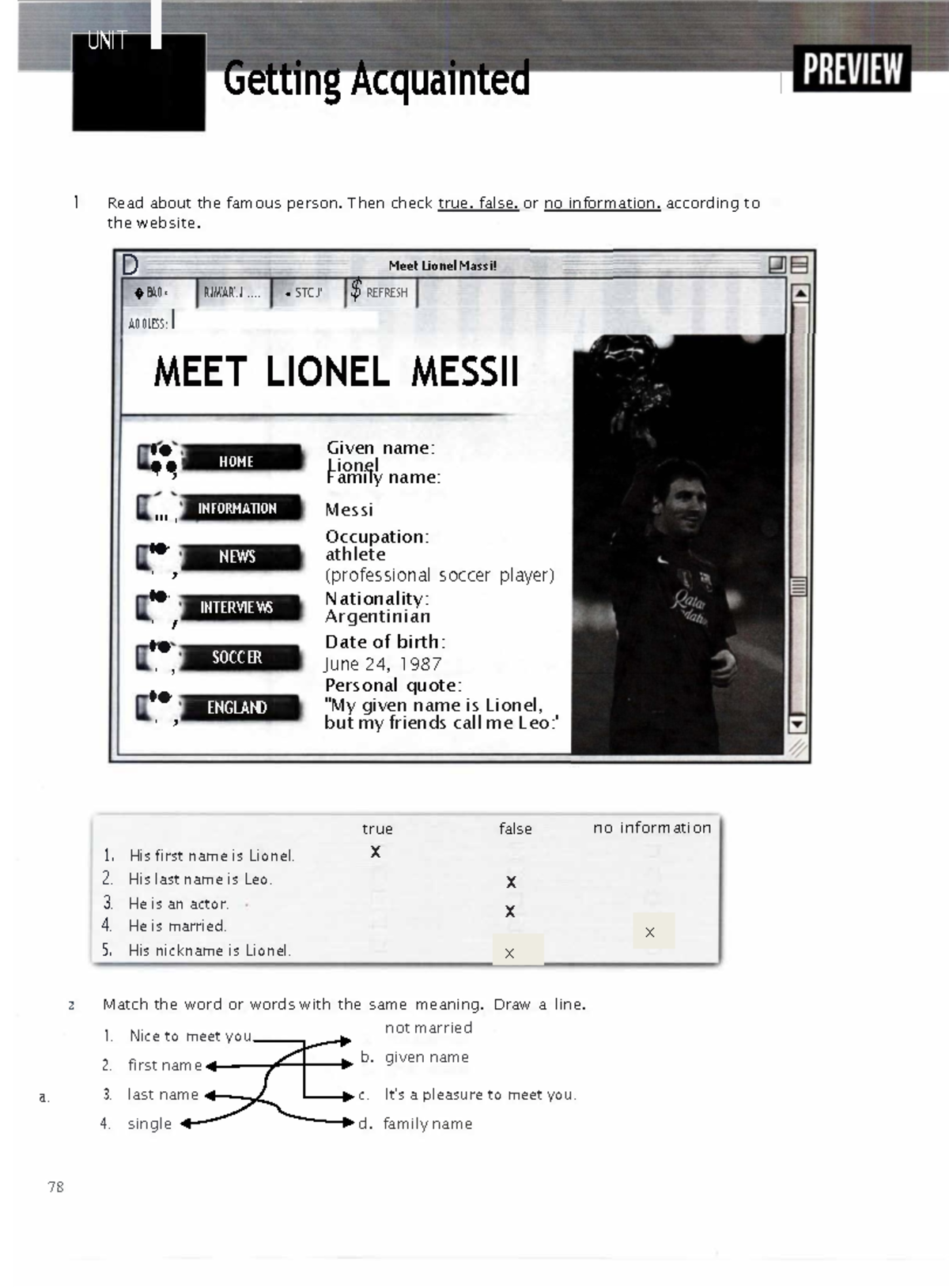 TN1WBu1 respuestas top notch 1 workbook, unidad 1 completo