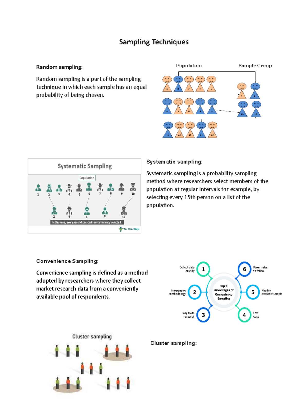 Sampling Techniques - hayst - Sampling Techniques Random sampling ...