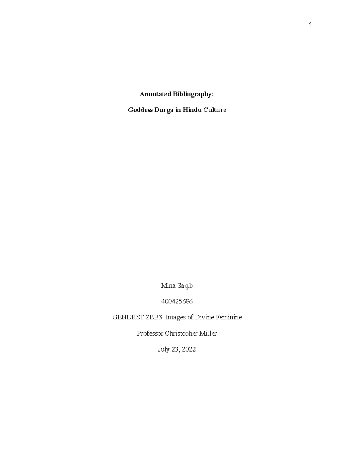 Durga in Hindu Culture - Annotated Bibliography: Goddess Durga in Hindu ...