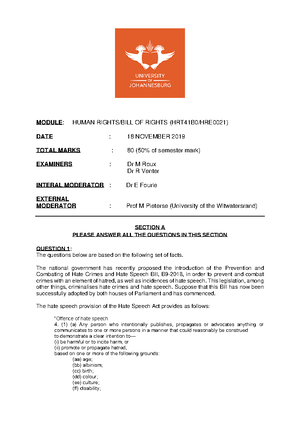 Human rights semester assignment 2021 upload - PROGRAM : LL BA (LAW ...