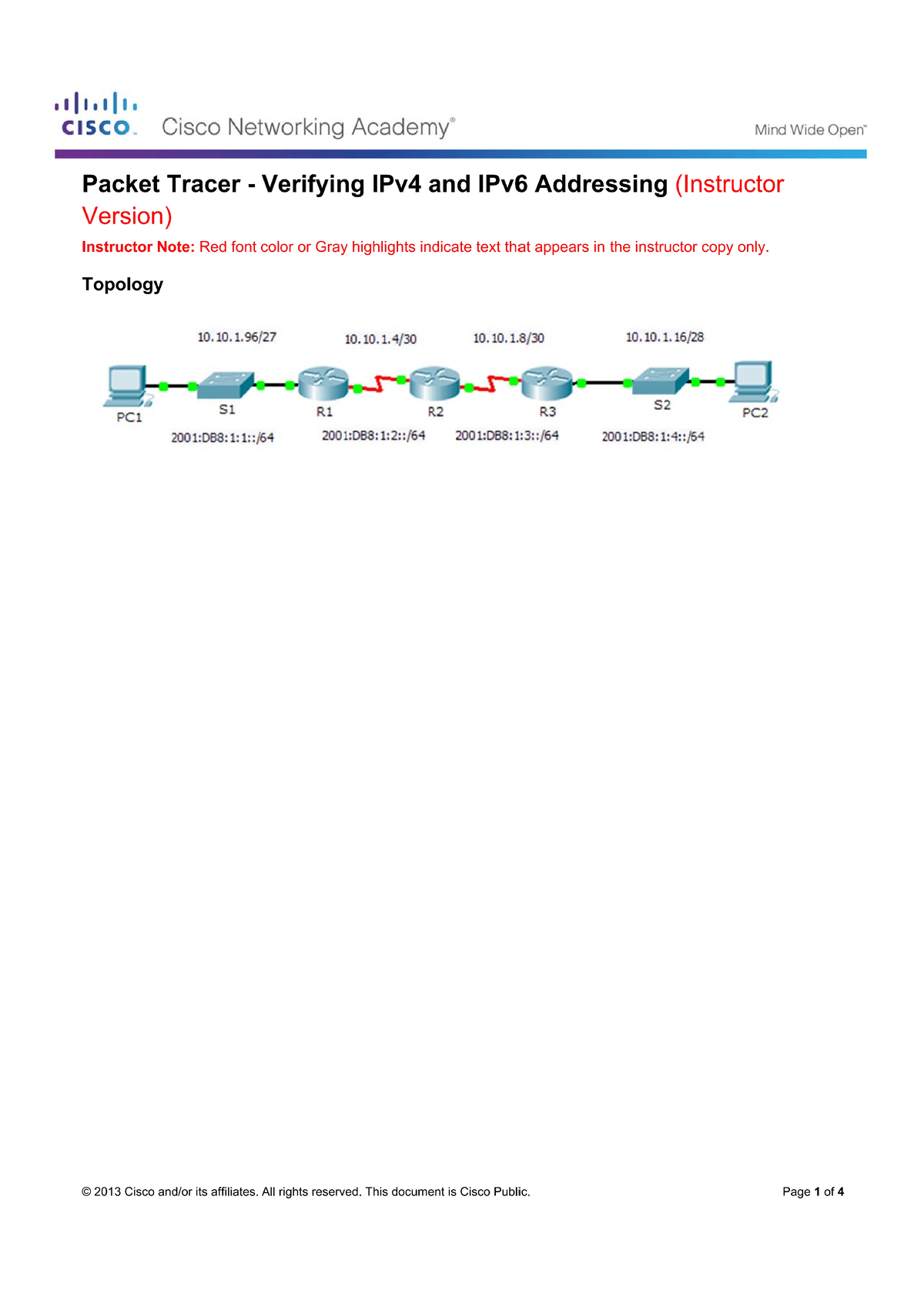 20-Verifying IPv4 And IPv6 Addressing - Computer Networks (2) - Studocu