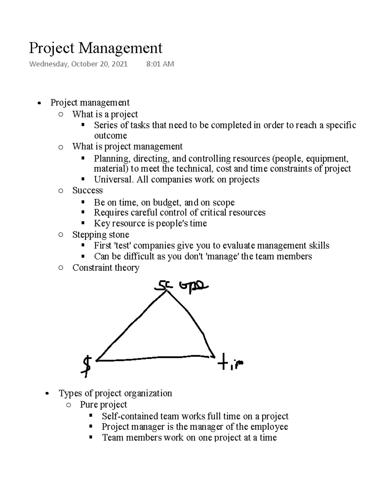 Project Management Project Management What Is A Project Series Of 