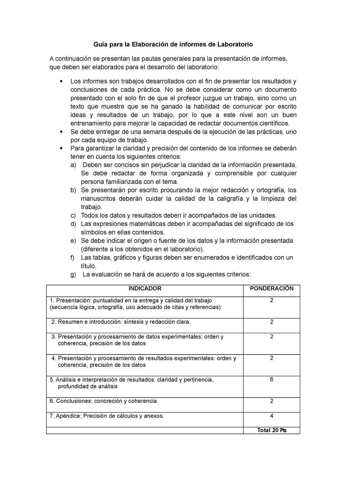 Guía Para La Elaboración De Informes De Laboratorio Guía Para La Elaboración De Informes De 2283