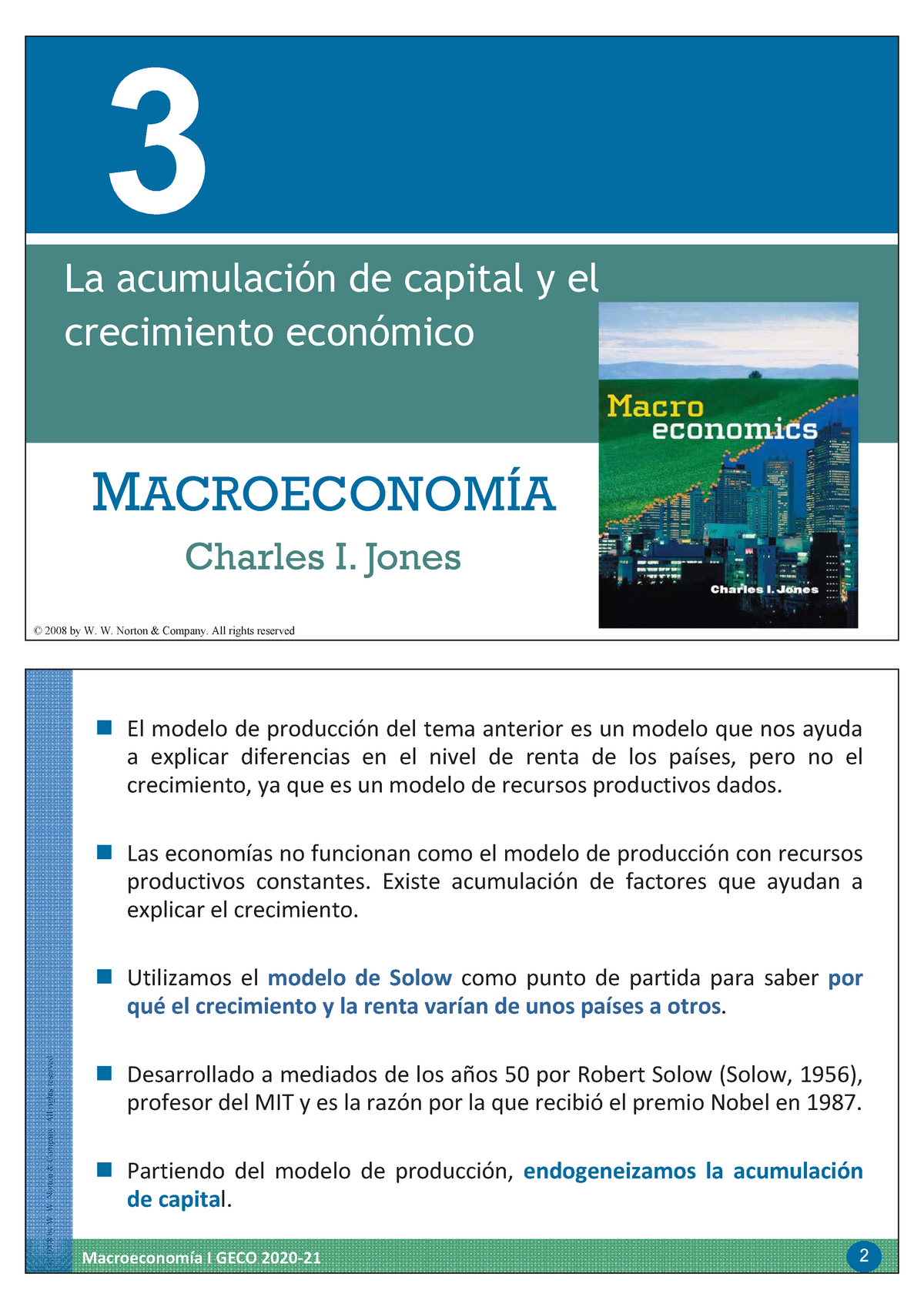 TEMA 3 - Apuntes 3 - MACROECONOMÍA © 2008 By W. W. Norton & Company ...