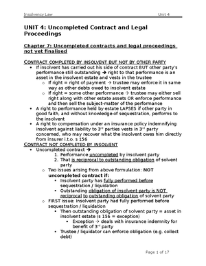 Chapter 7 Uncompleted Contracts AND Legal Proceedings - NH PHALADI ...