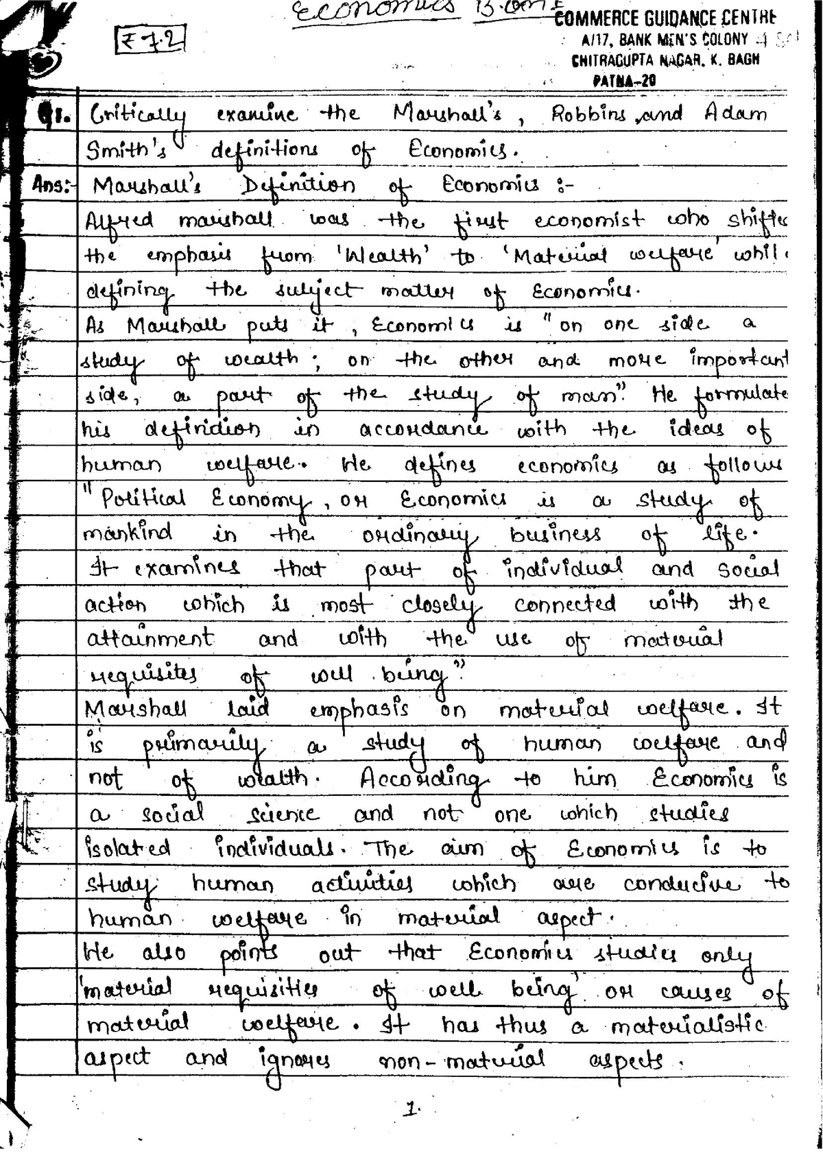 Economic Notes BCOM 1 - International Economics - Studocu