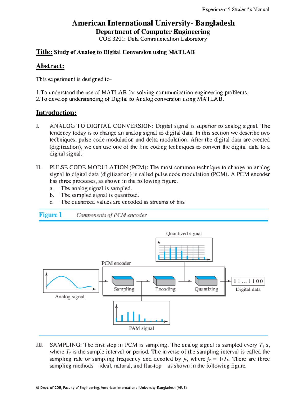 D Com EXP 5 Manual Sum 23-24 - American International University ...